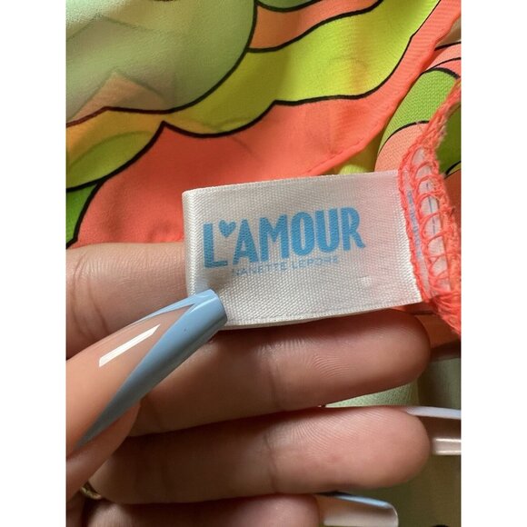 Nanette Lepore Swim Water Cover Up Size XL Retro Hippie Colorful Beach Sheer - Picture 7 of 10